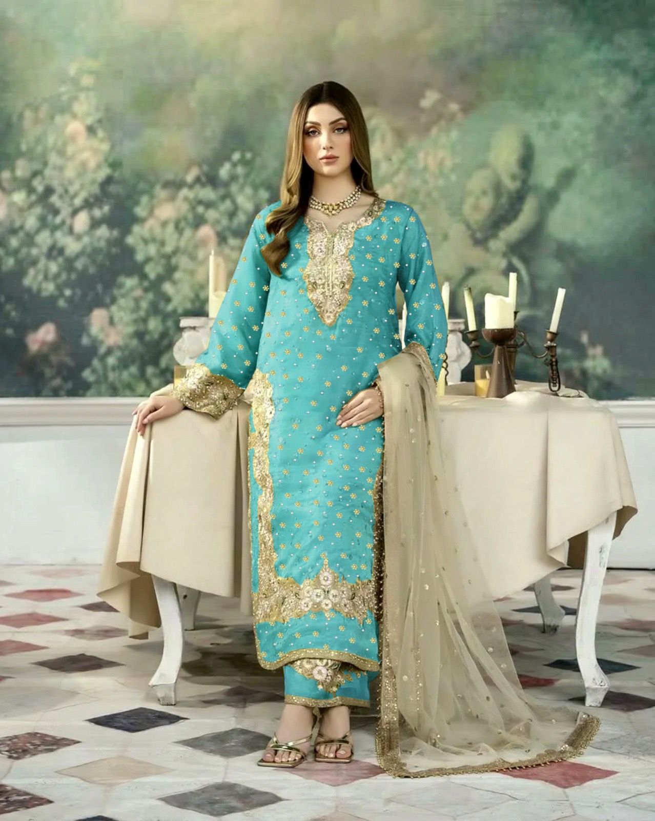 Dvd 5115 Jimmy Choo With Embroidery Top Bottom With Dupatta Online Wholesale